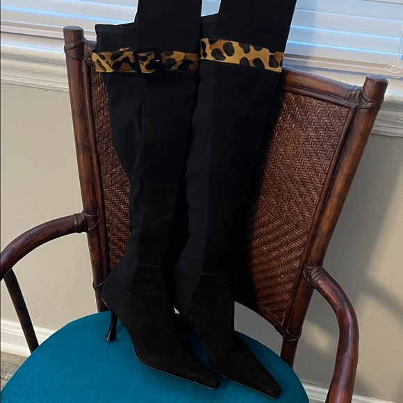 Stuart Weitzman Black Heeled Boots - Picture 4 of 5